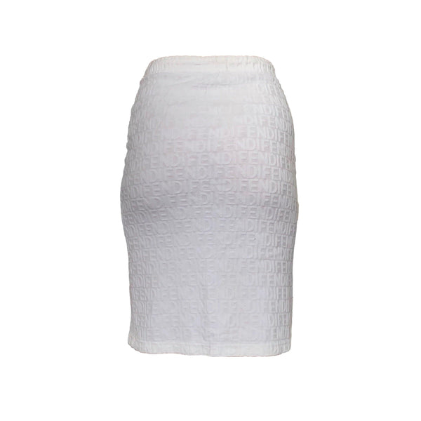 Fendi White Terrycloth Skirt - Apparel