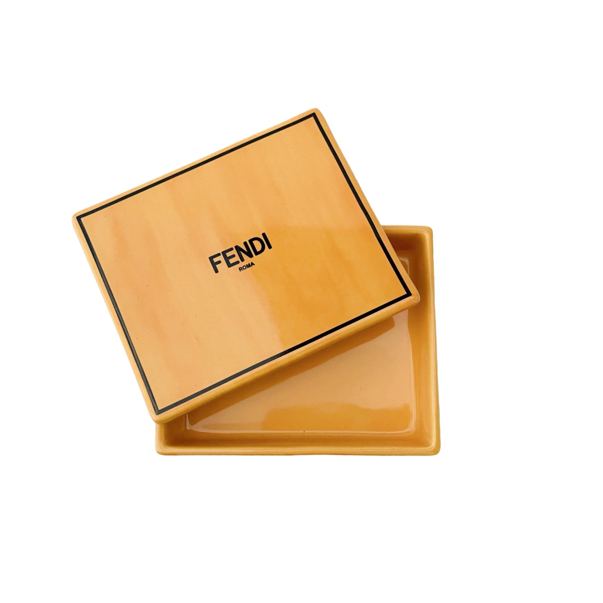 Fendi Yellow Ceramic Box - Home