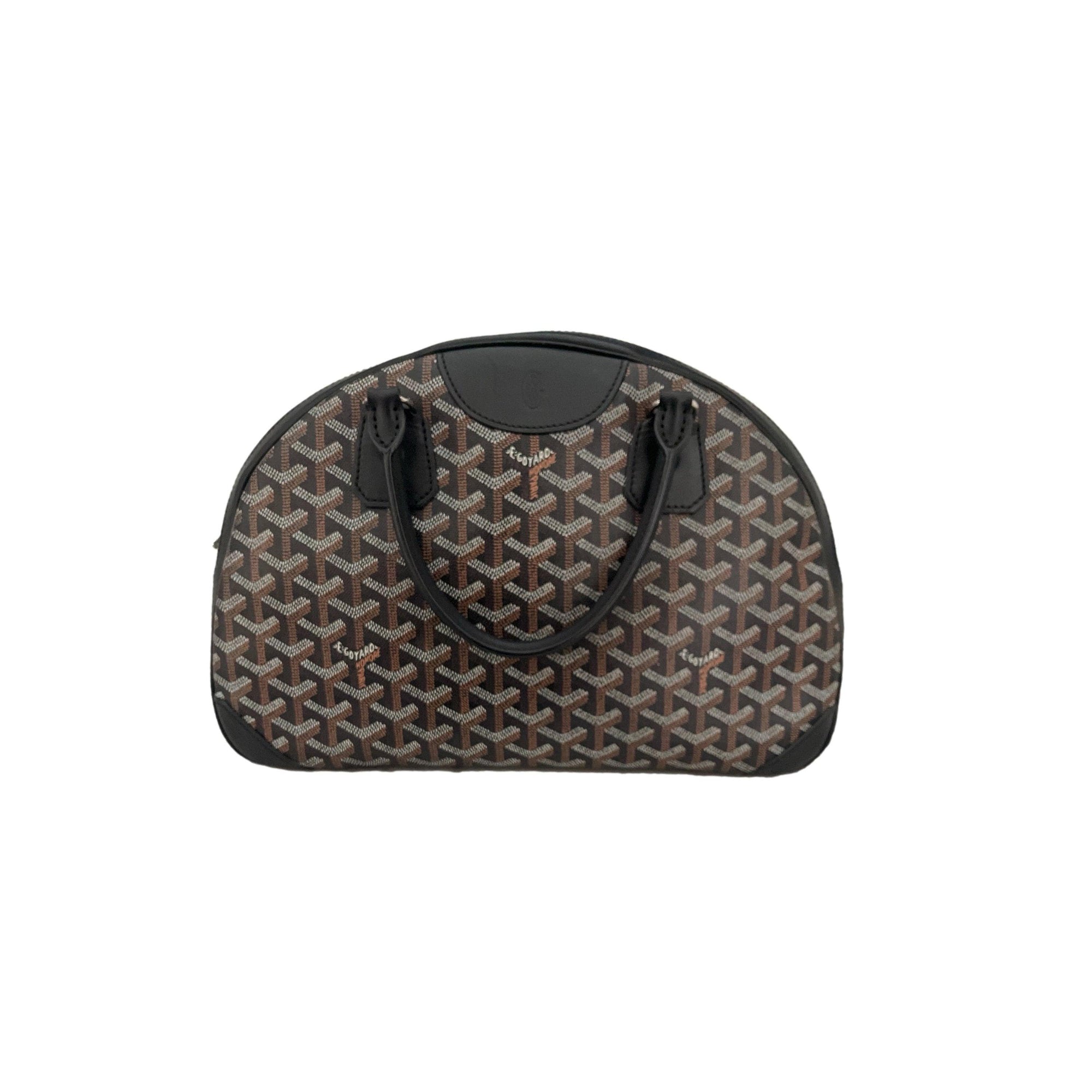 Treasures of NYC Goyard Black Monogram Top Handle Bag