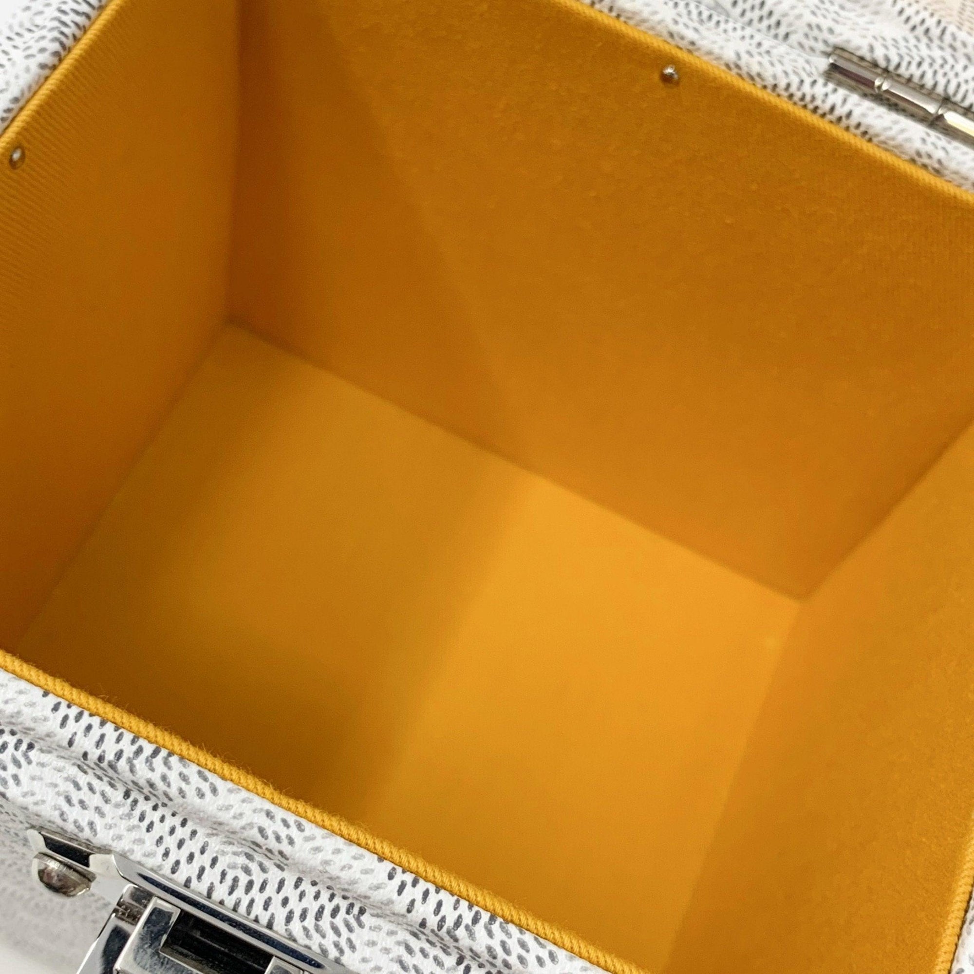 Goyard White Monogram Mini Table Top Trunk - Handbags