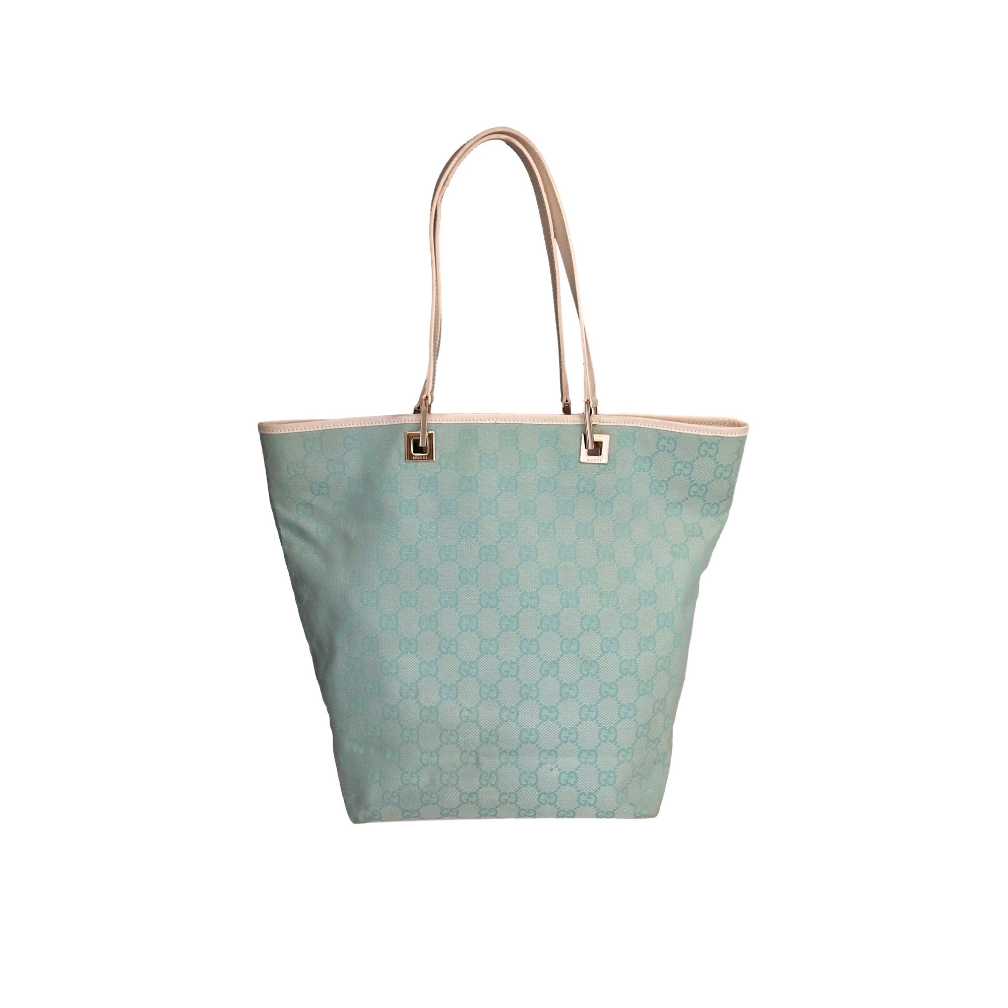 Gucci Baby Blue Monogram Tote - Handbags