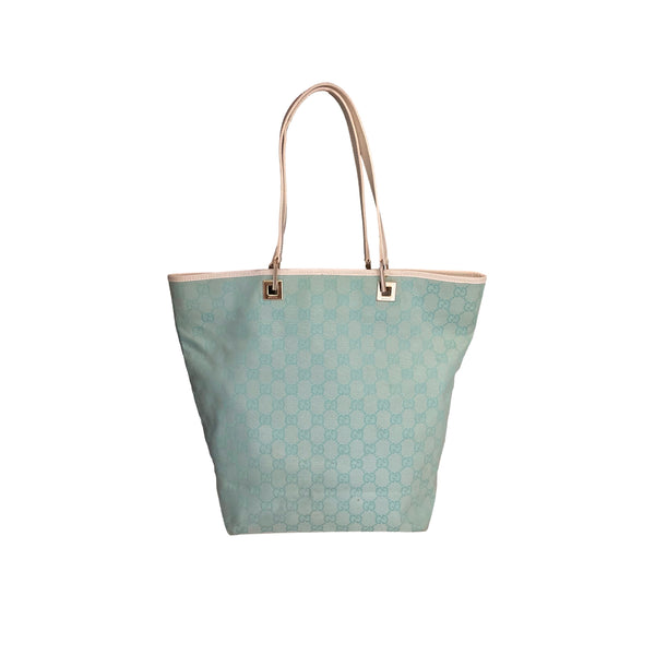 Gucci Baby Blue Monogram Tote - Handbags