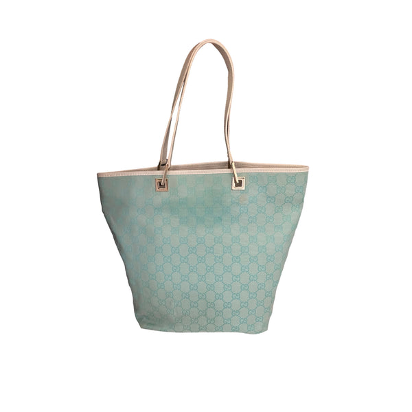 Gucci Baby Blue Monogram Tote - Handbags