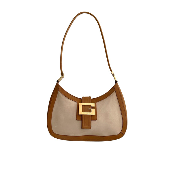 Gucci Beige Logo Shoulder Bag - Handbags