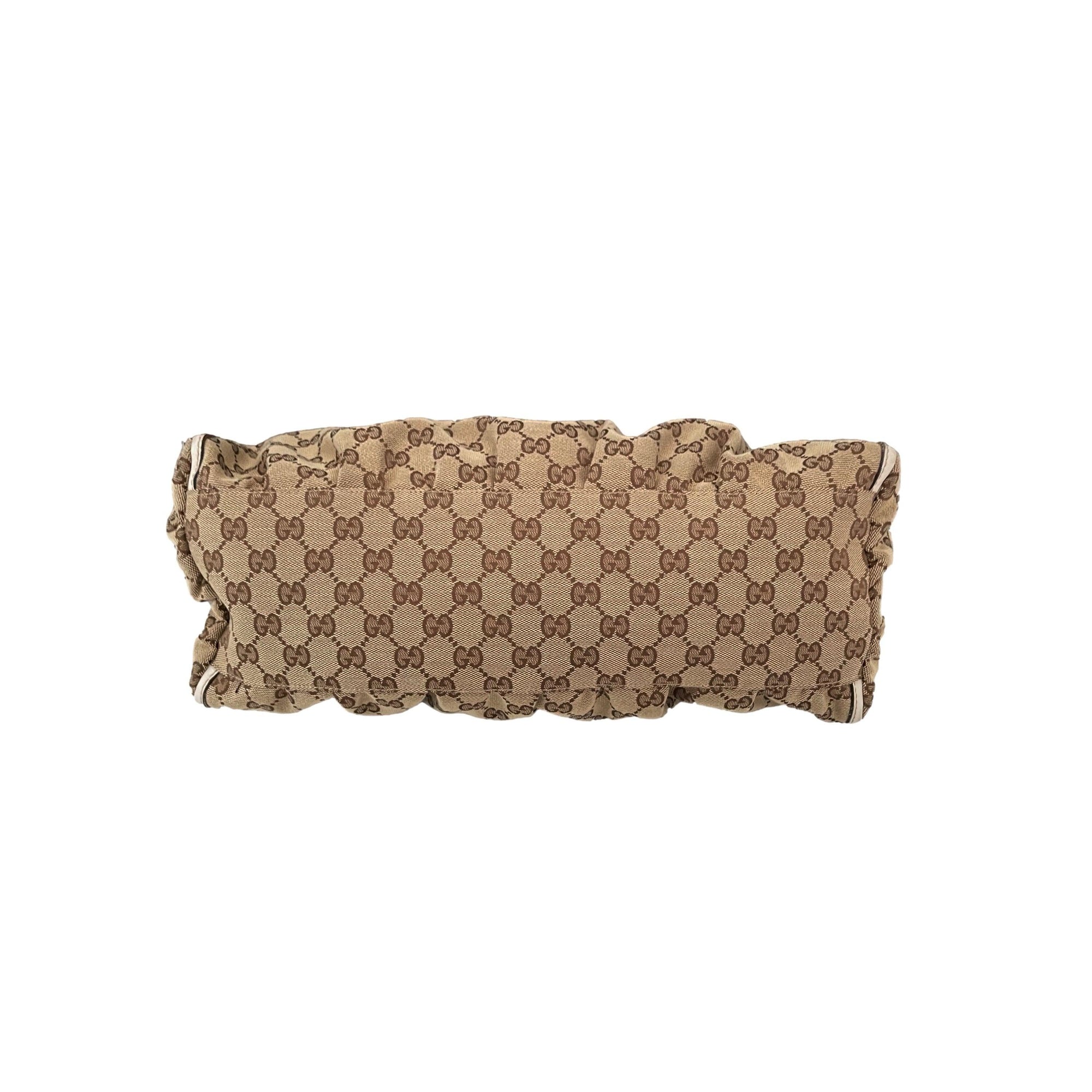Gucci Beige Monogram Hobo Bag - Handbags