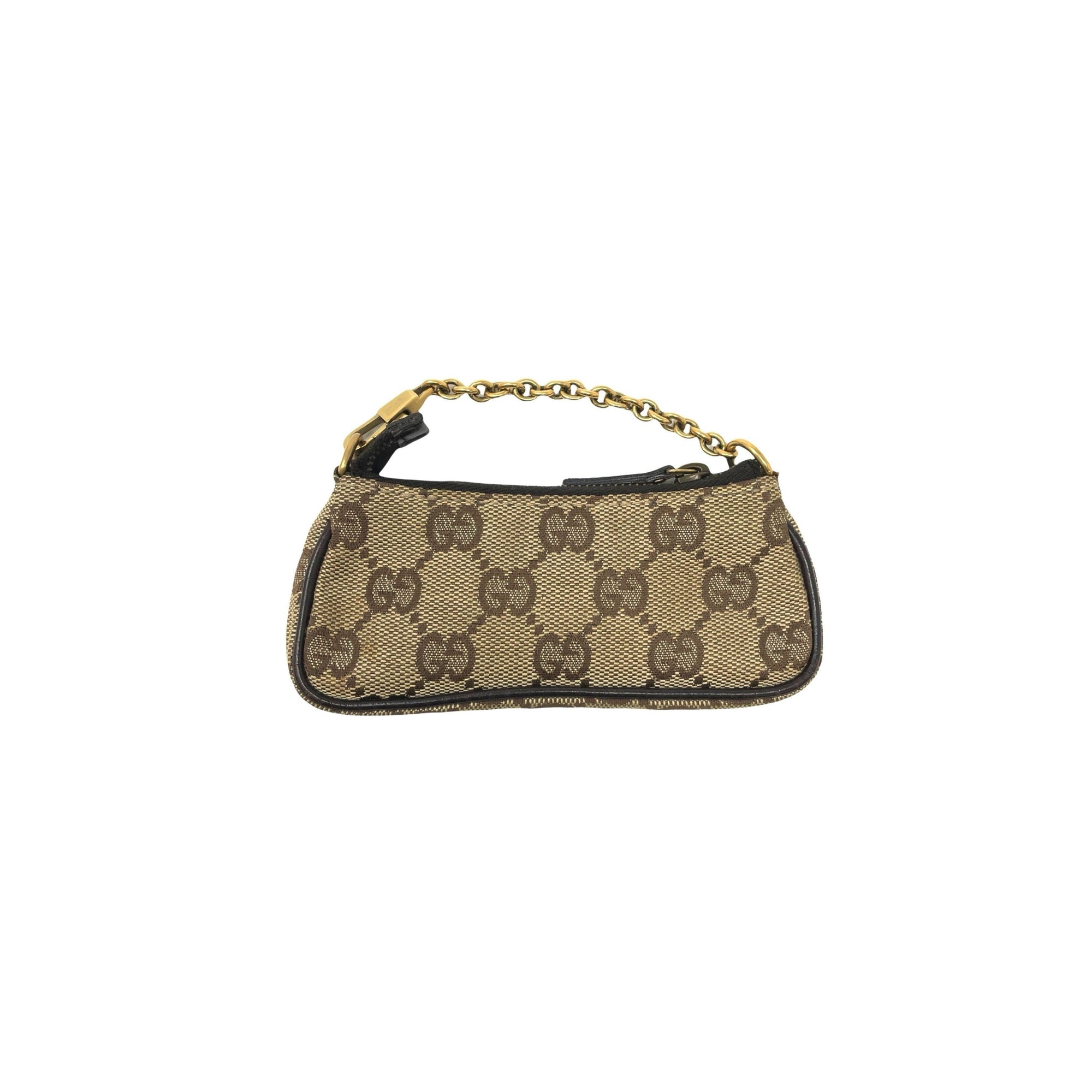Gucci Beige Monogram Micro Bag - Handbags