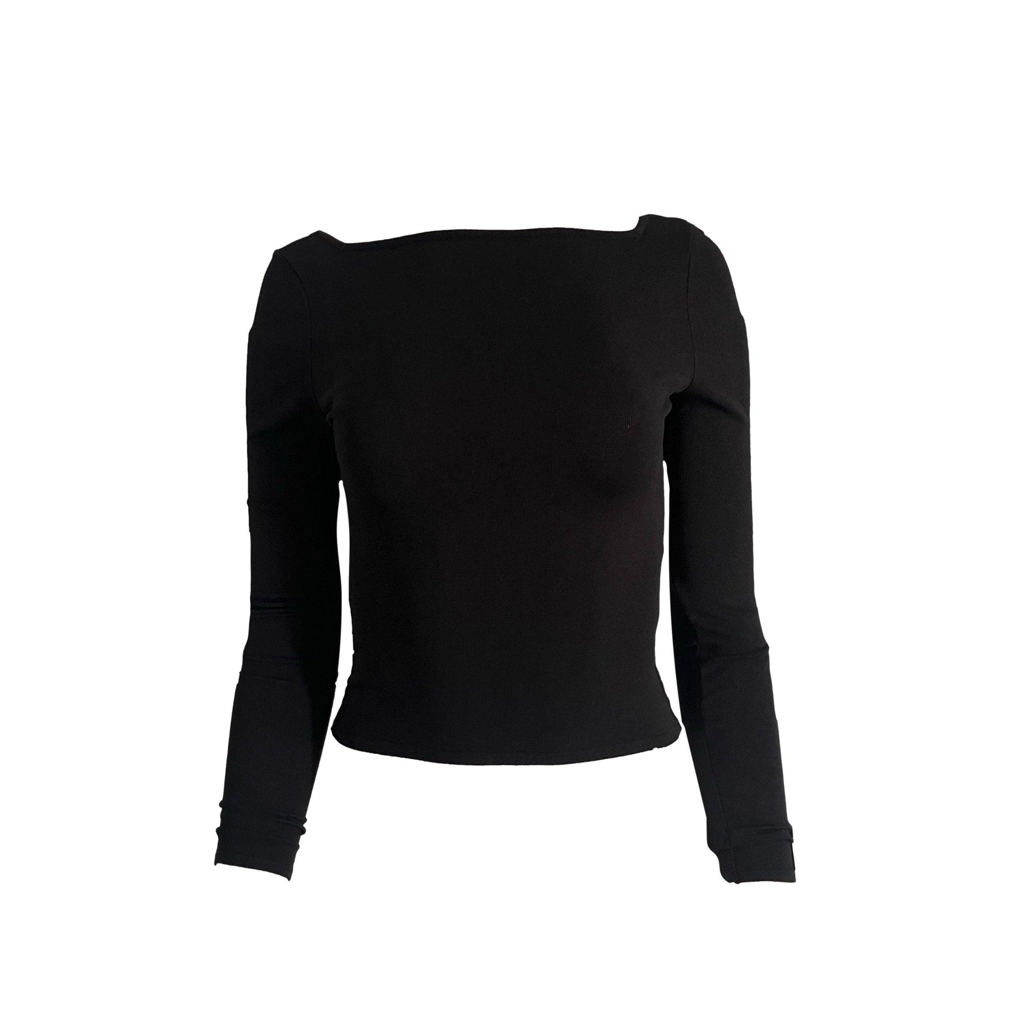 Gucci Black Cropped Long Sleeve - Apparel