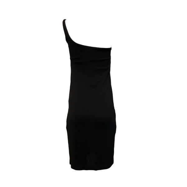 Gucci Black Logo One Shoulder Dress - Apparel