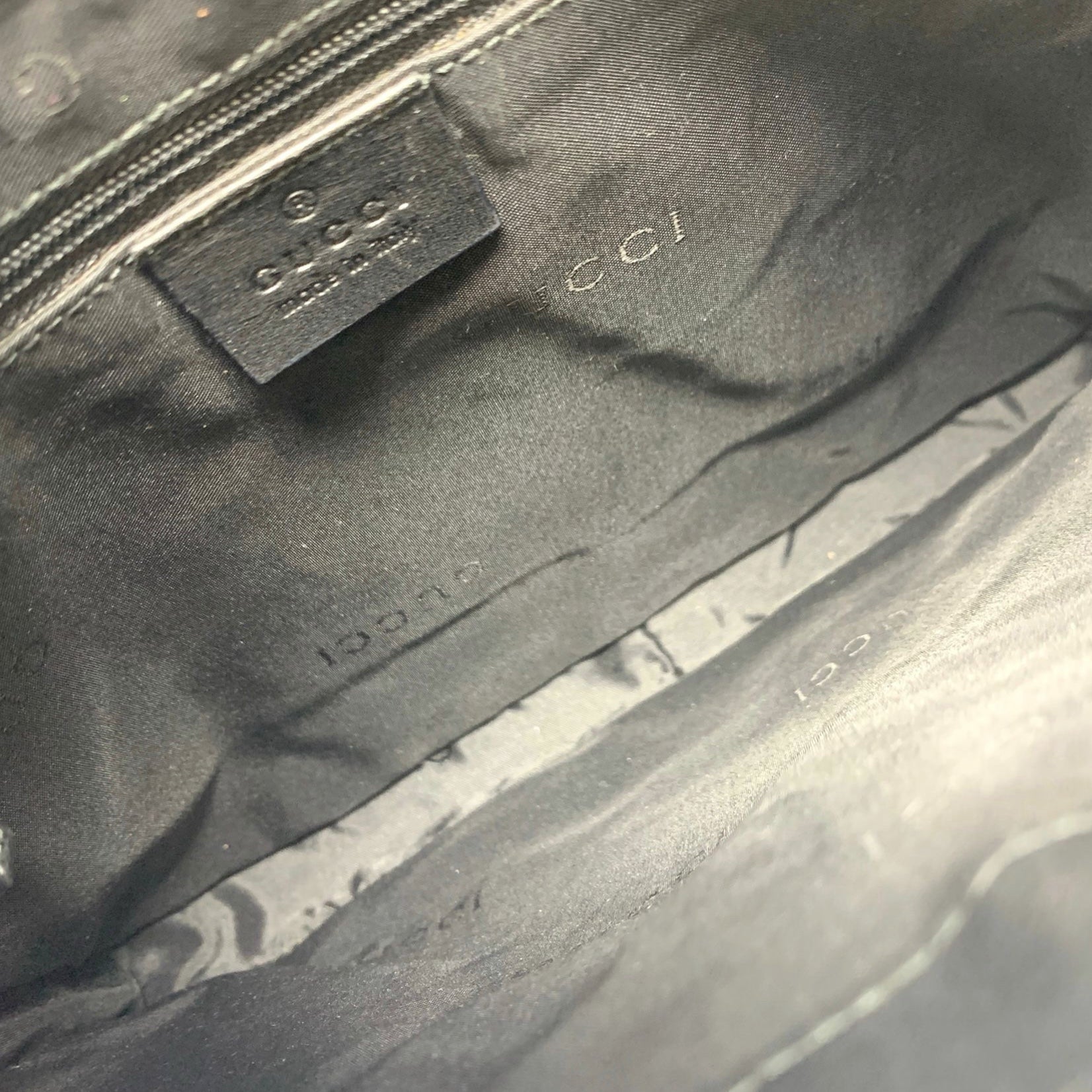 Vintage Gucci Black Suede Monogram Shoulder Bag – Treasures of NYC