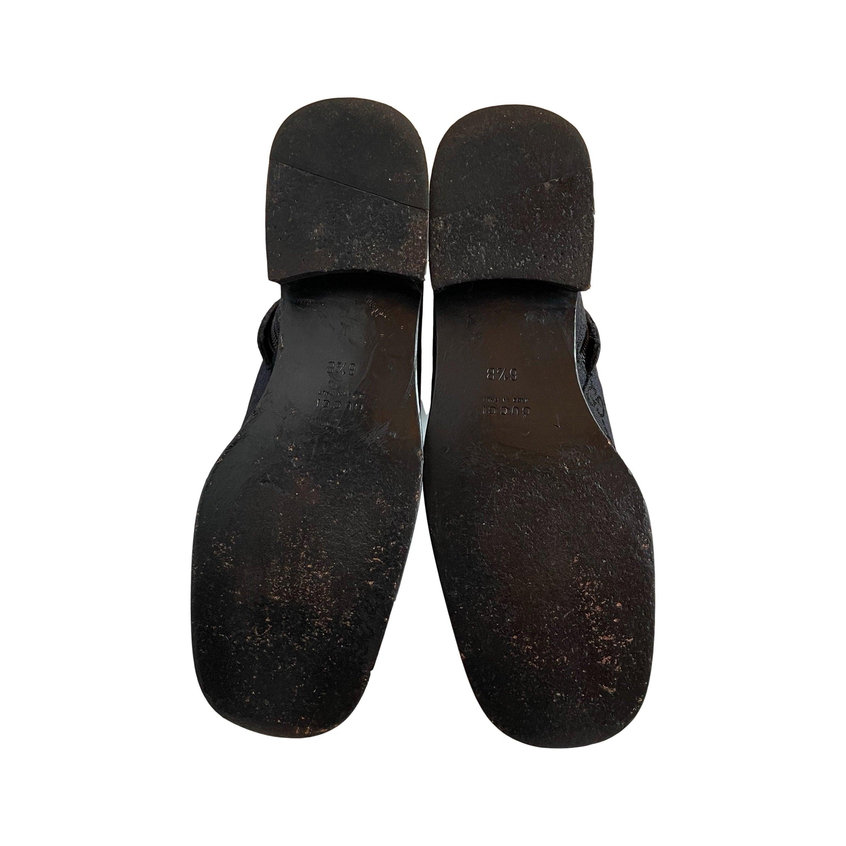 Vintage Gucci Black Monogram Knee-High Boots – Treasures of NYC