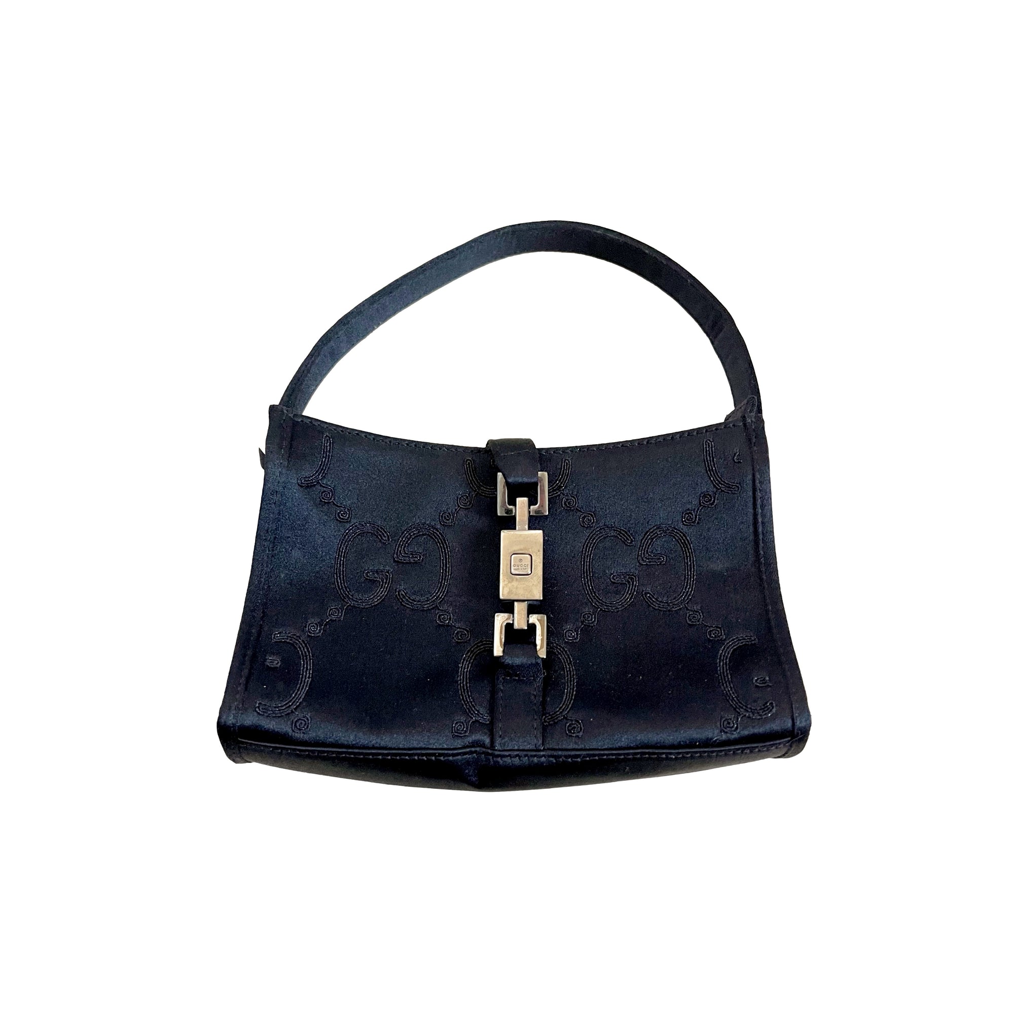 Gucci Black Monogram Mini Jackie Bag - Handbags