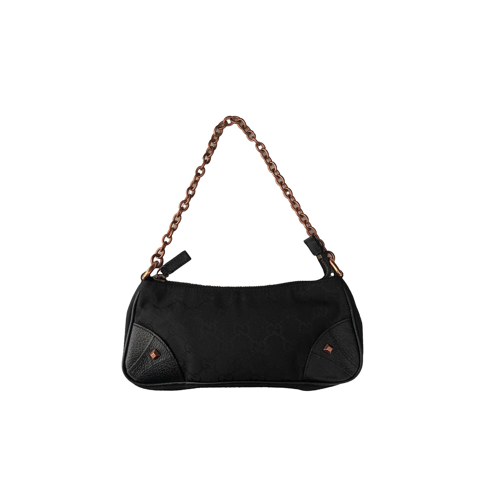 Gucci Black Monogram Mini Shoulder Bag - Handbags