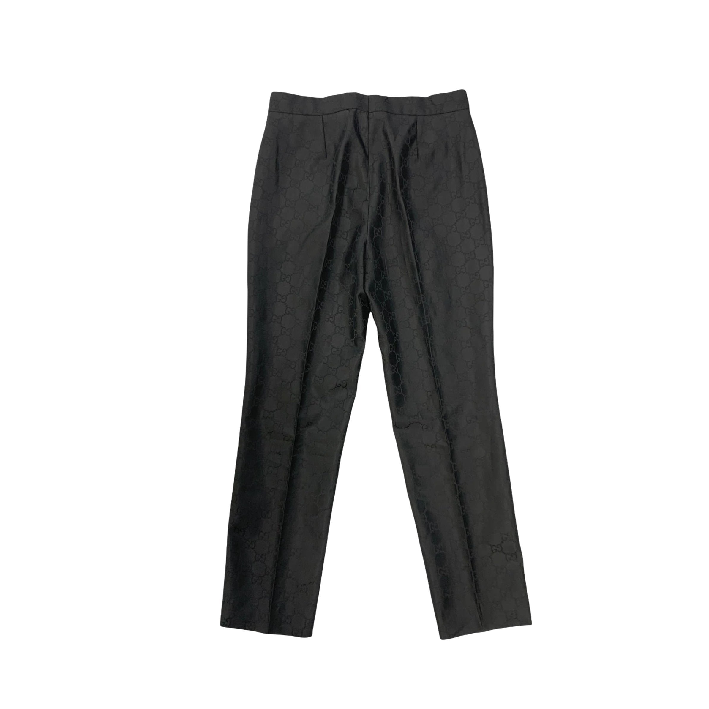 Gucci Black Monogram Trousers - Apparel