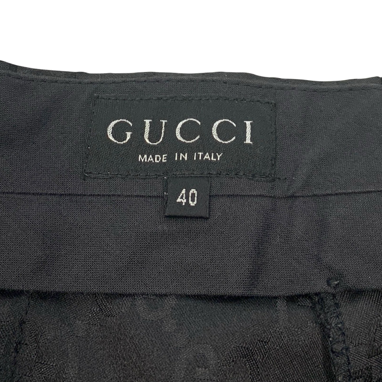 Gucci Black Monogram Trousers - Apparel