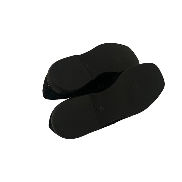 Gucci Black Monogram Velvet Loafers - Shoes