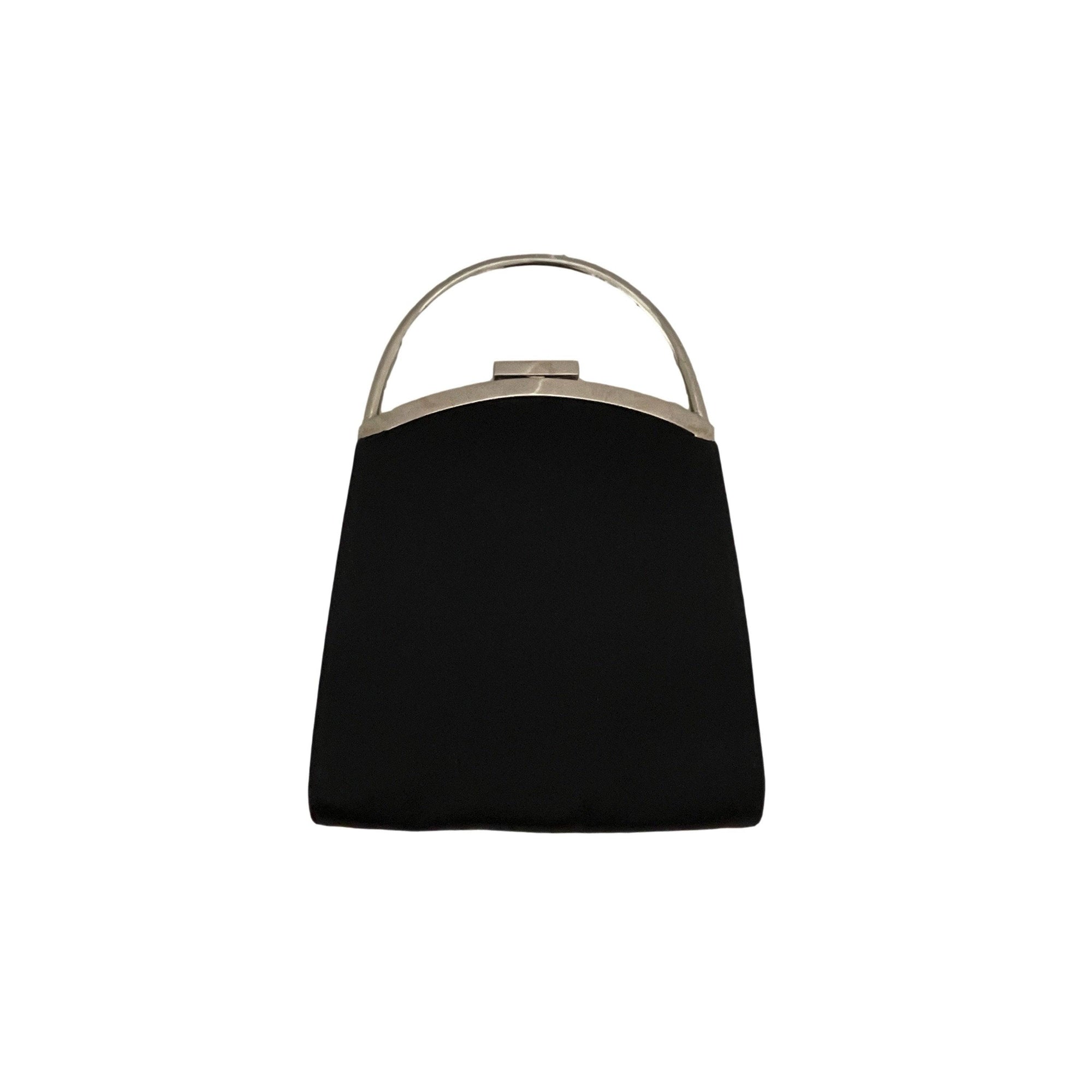 Gucci Black Satin Top Handle - Handbags
