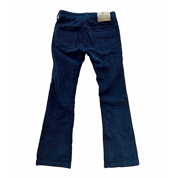 Gucci Blue Corduroy Pants - Apparel