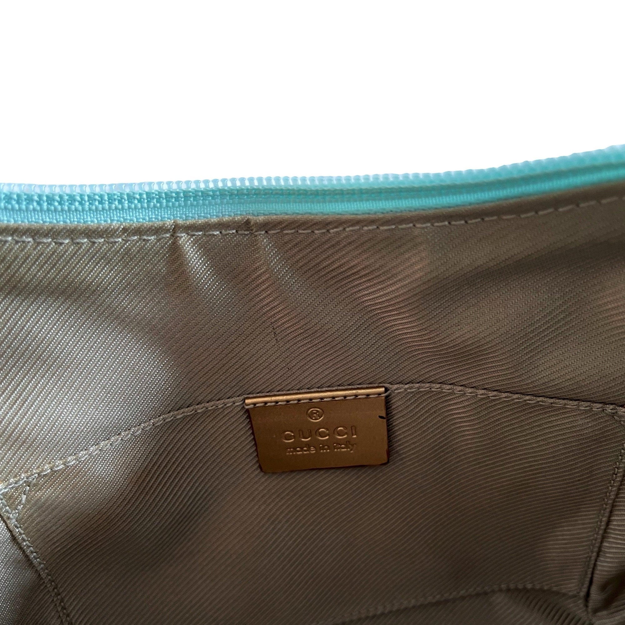 Gucci Blue Iridescent Monogram Bag - Handbags
