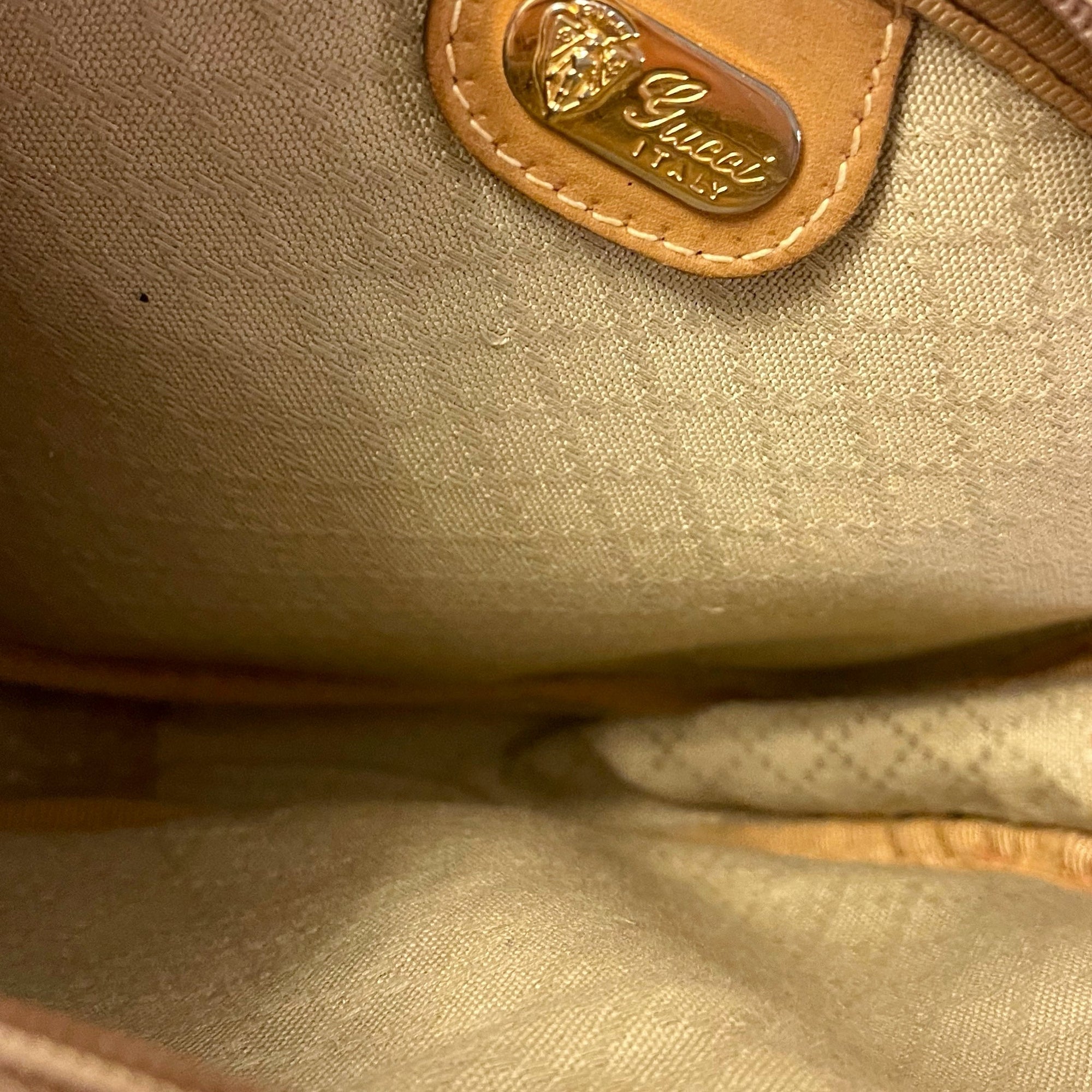 Gucci Brown Monogram Crossbody Bag - Handbags