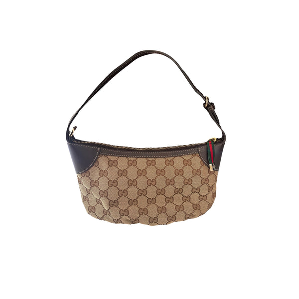 Gucci Brown Monogram Mini Shoulder Bag - Handbags