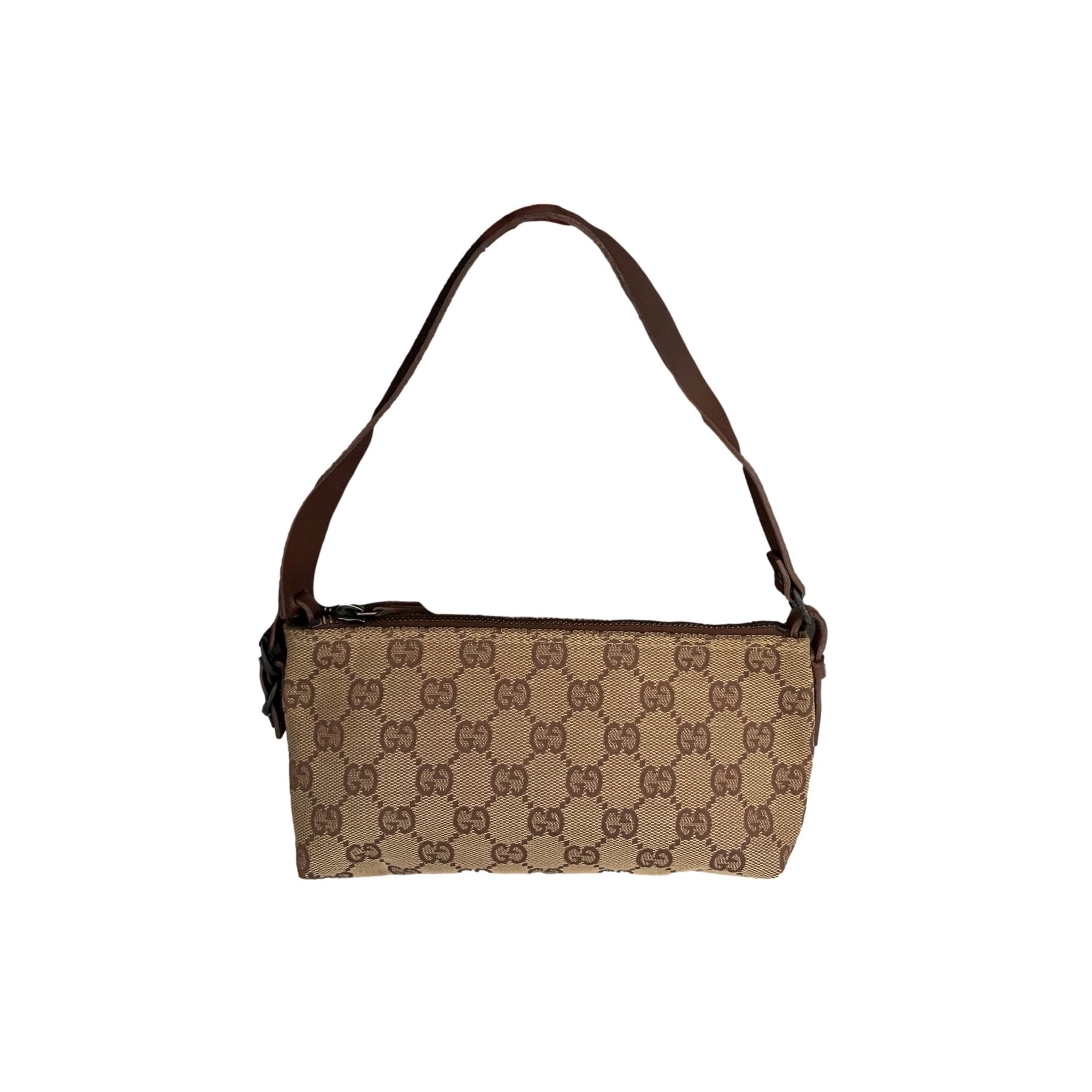 Gucci Brown Monogram Mini Shoulder Bag - Handbags