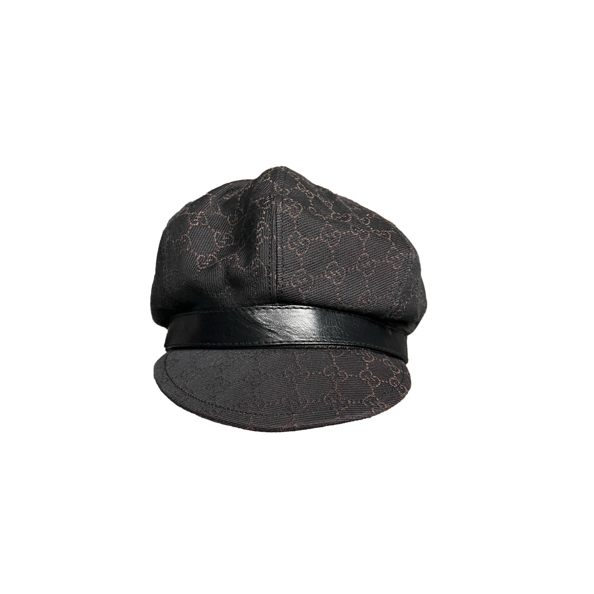 Gucci RARE Vintage Studded Black Leather Newsboy Biker Cap Gucci 00 main image 4