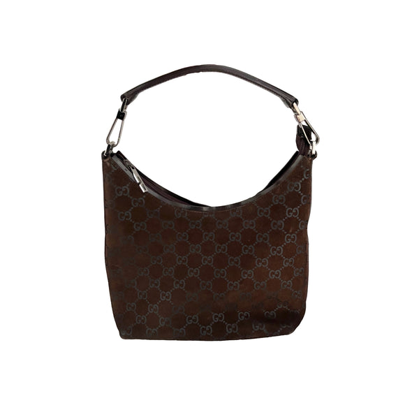 Gucci, Bags, Vintage Canvas Gg Black Gucci Shoulder Bag