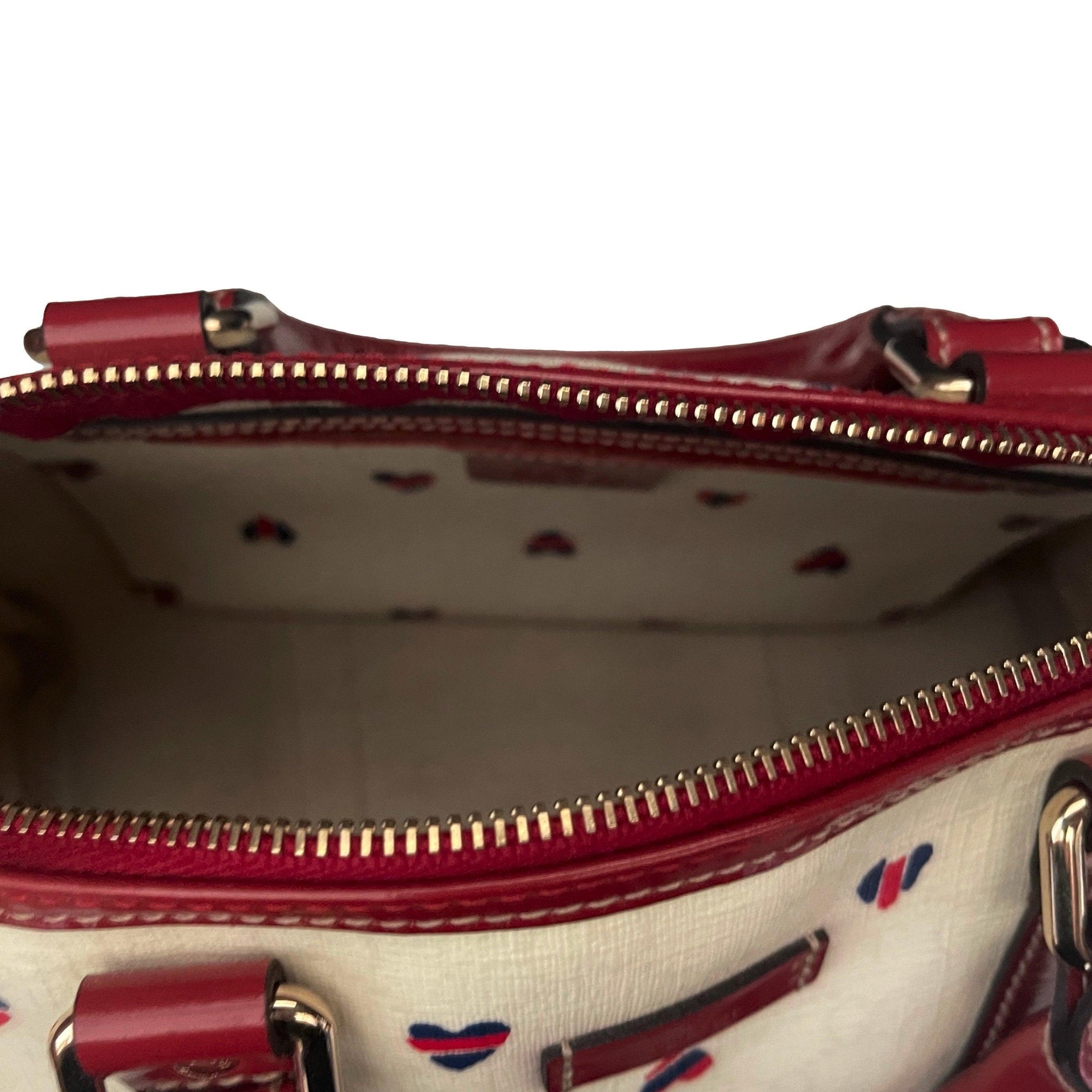 Gucci Cream Monogram Heart Boston Bag - Handbags