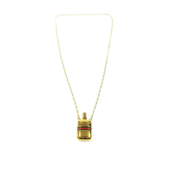 Gucci Gold Perfume/Flask Bottle Necklace - Accessories