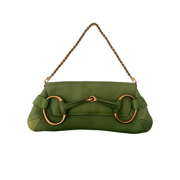 Vintage Gucci Green Horsebit Shoulder Bag – Treasures of NYC