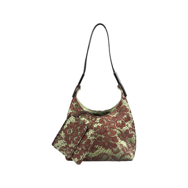 Gucci Green Lace Mini Shoulder Bag - Handbags