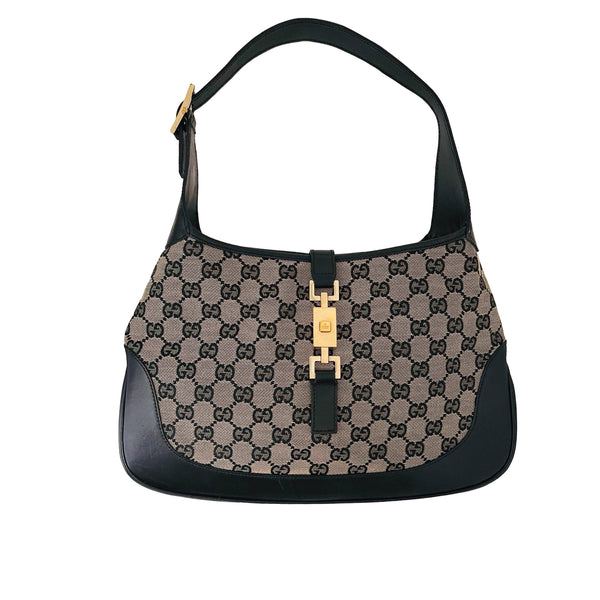 Gucci Grey Logo Shoulder Bag - Handbags