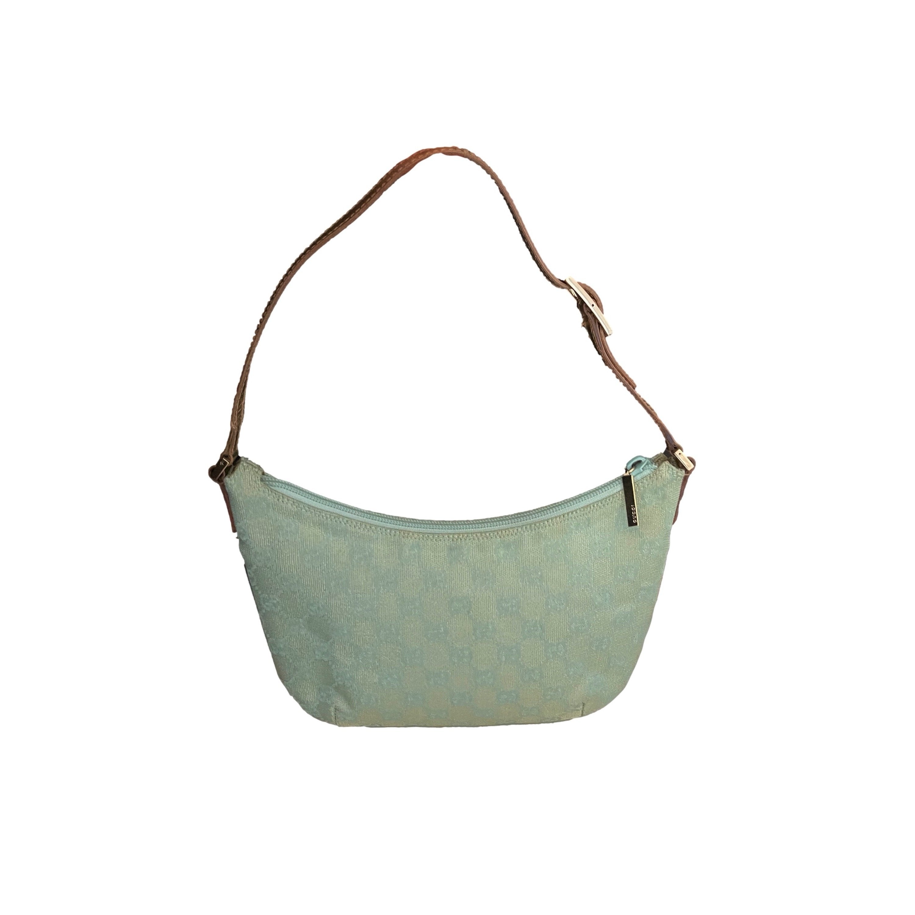 Vintage Gucci Iridescent Baby Blue Monogram Shoulder Bag – Treasures of NYC