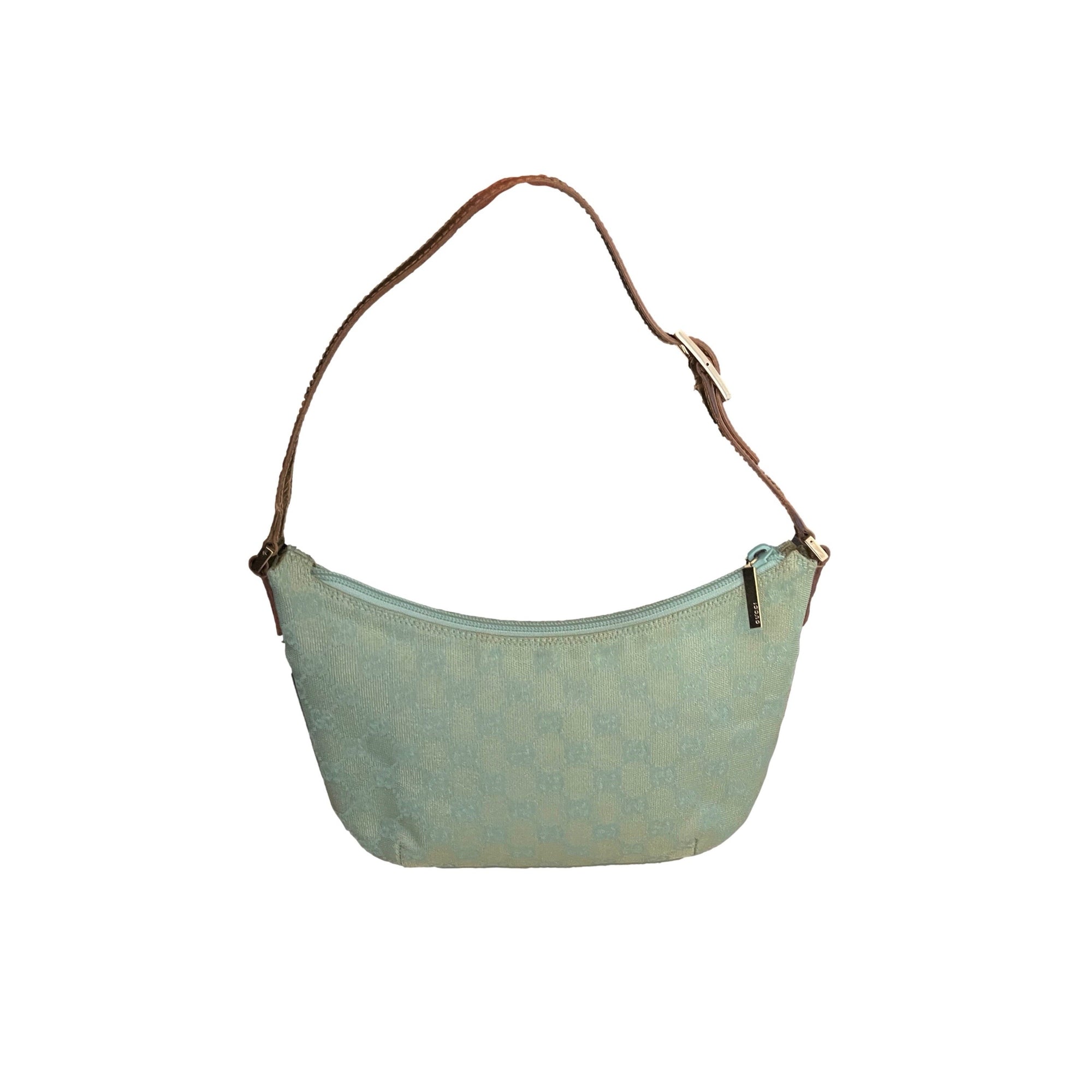 Gucci Iridescent Baby Blue Monogram Shoulder Bag - Handbags