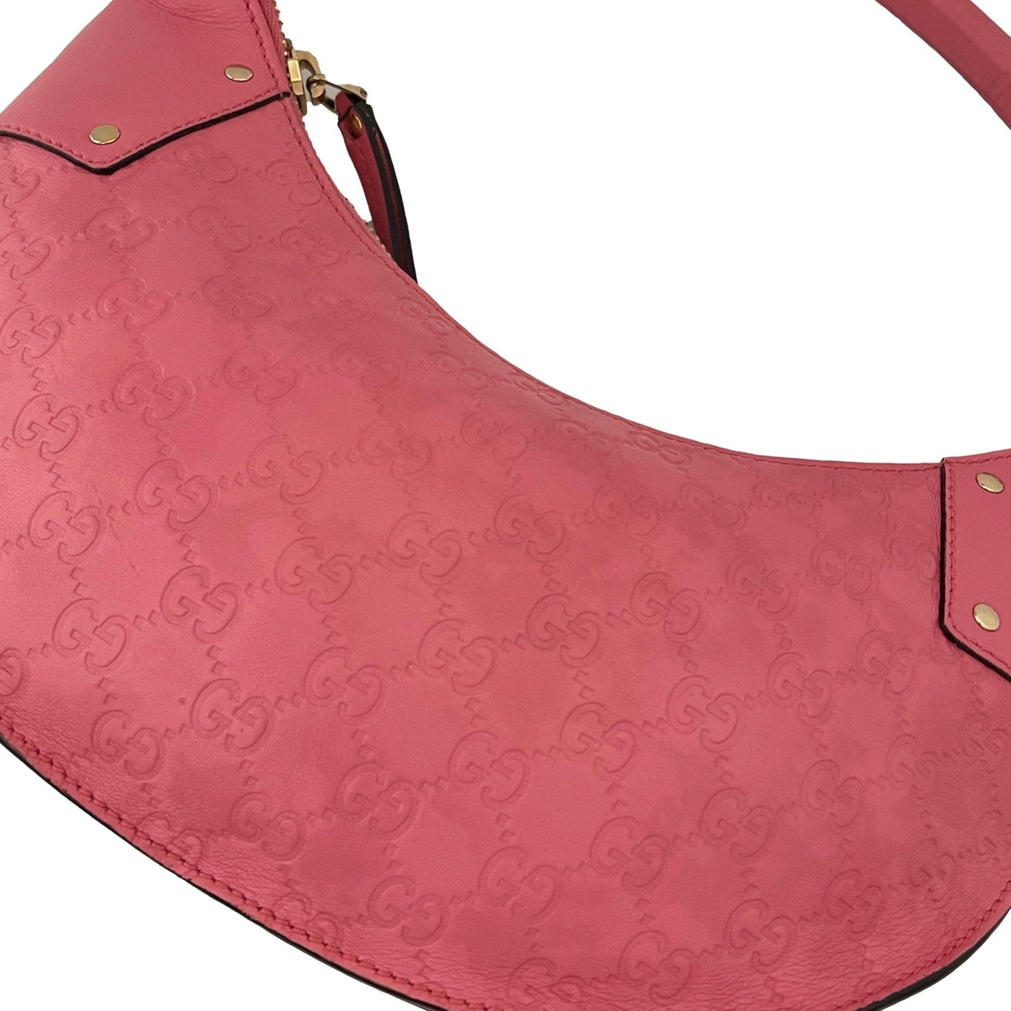 Gucci Pink Logo Shoulder Bag - Handbags