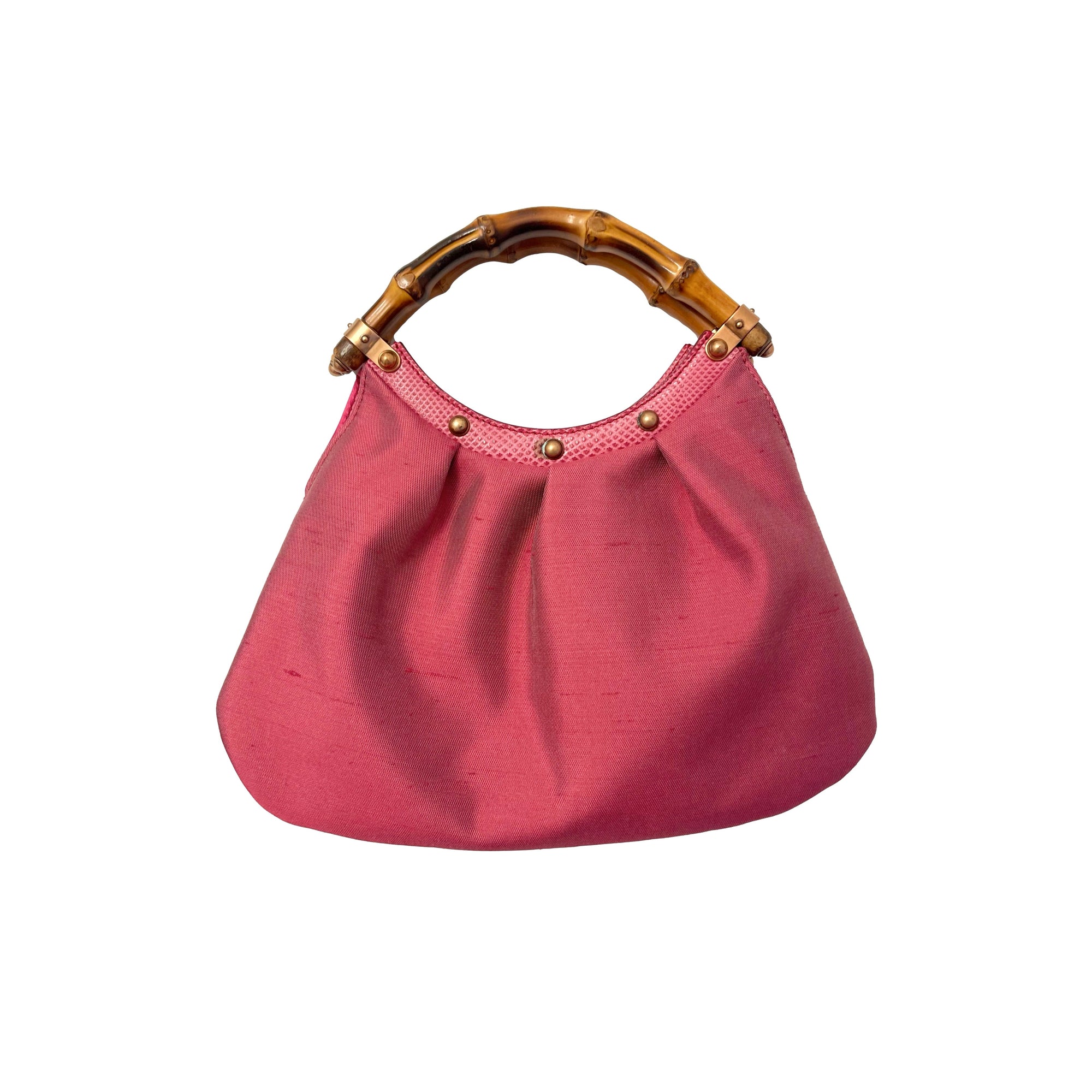 Gucci Pink Mini Bamboo Top Handle - Handbags