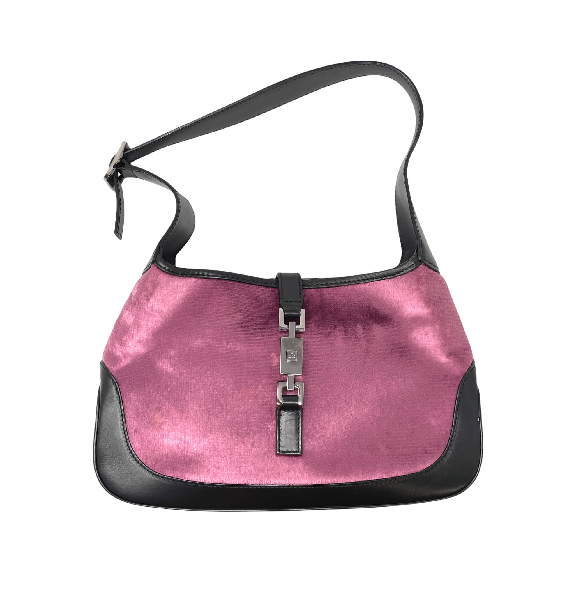 Gucci Pink Velvet Jackie Bag - Handbags