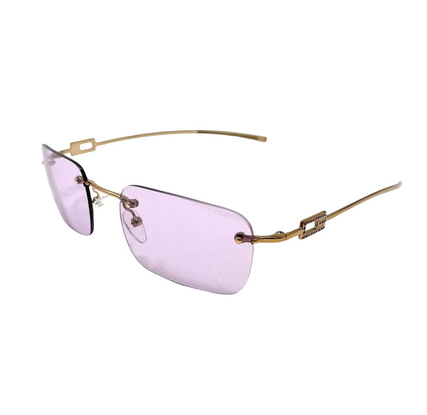 Gucci Purple Rimless Sunglasses - Sunglasses