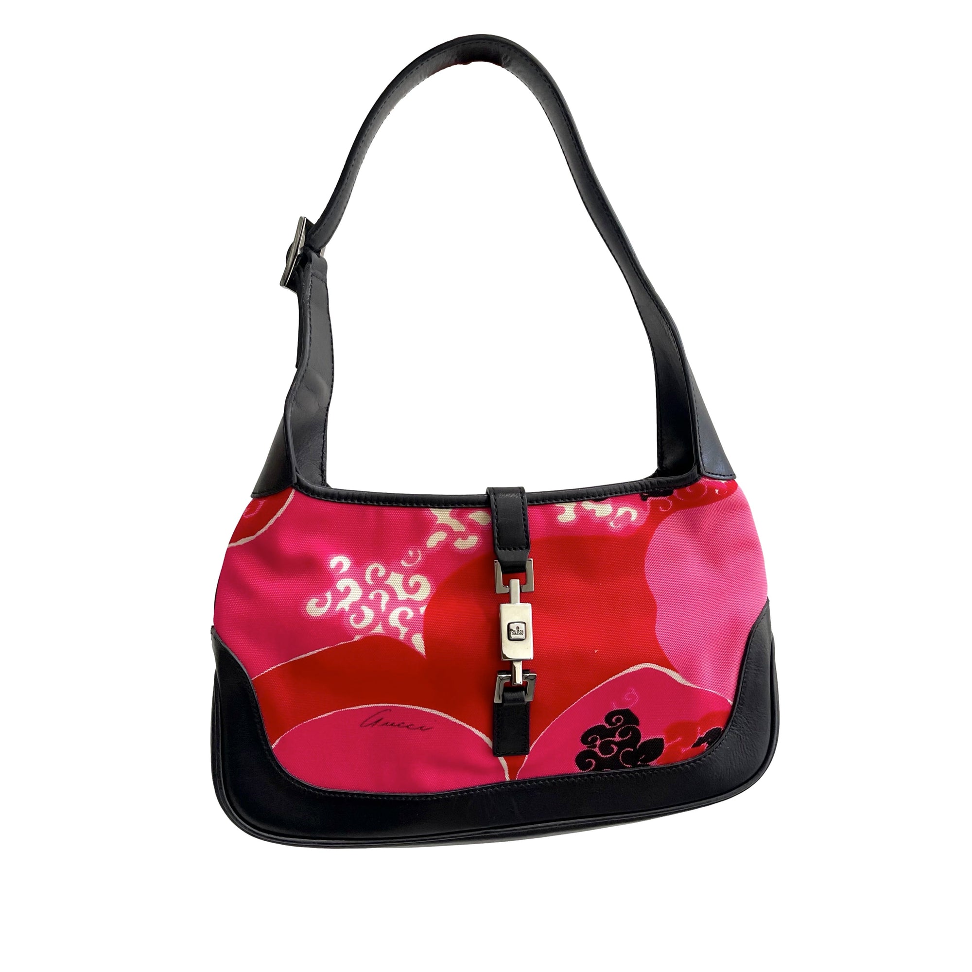 Gucci Red Floral Jackie Bag - Handbags
