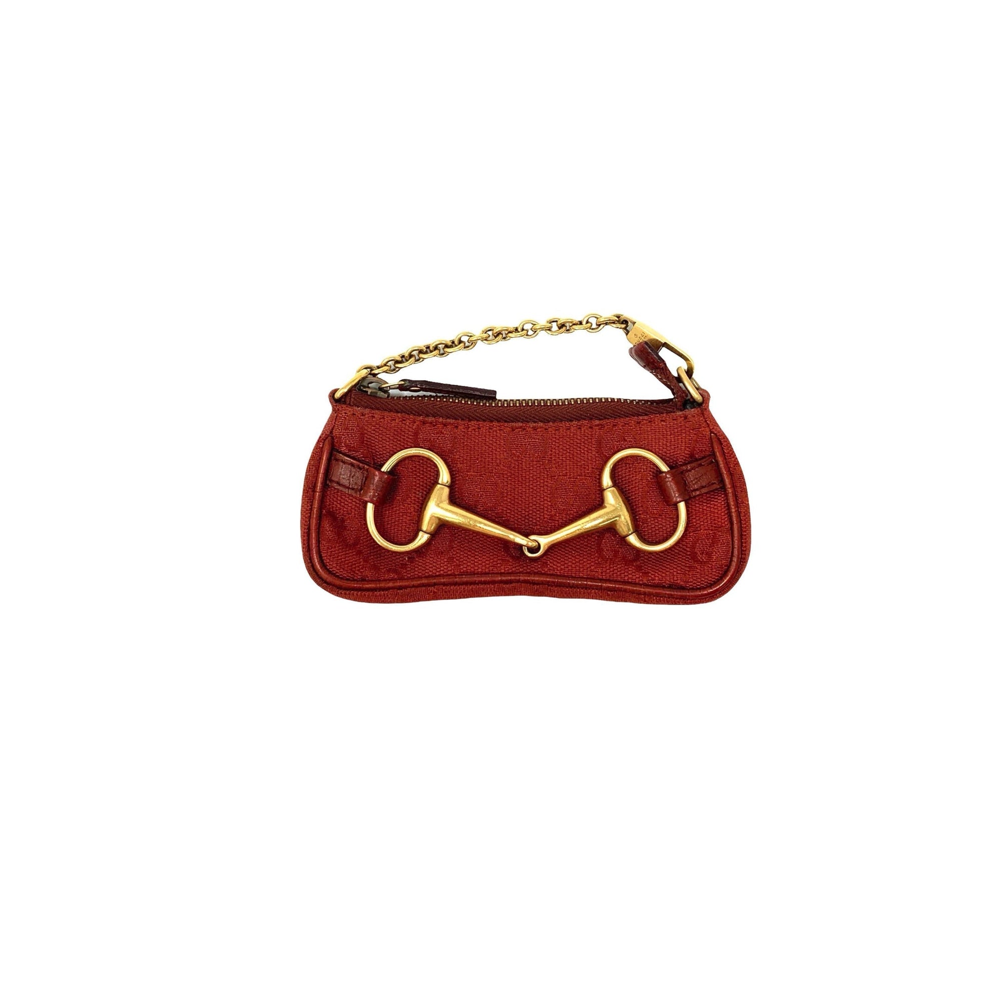 Gucci Red Monogram Micro Bag - Handbags