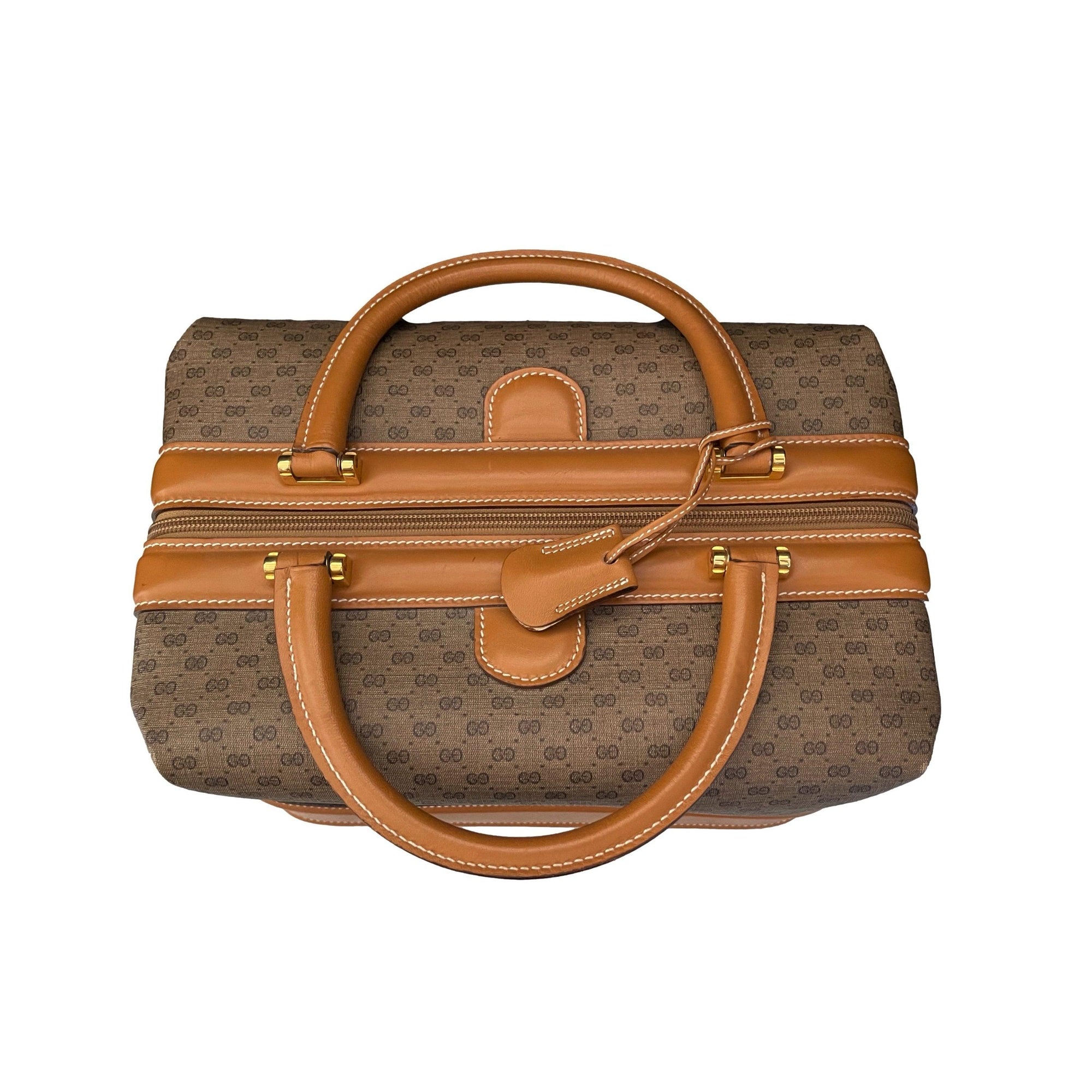 Gucci Tan Monogram Doctor Bag - Handbags