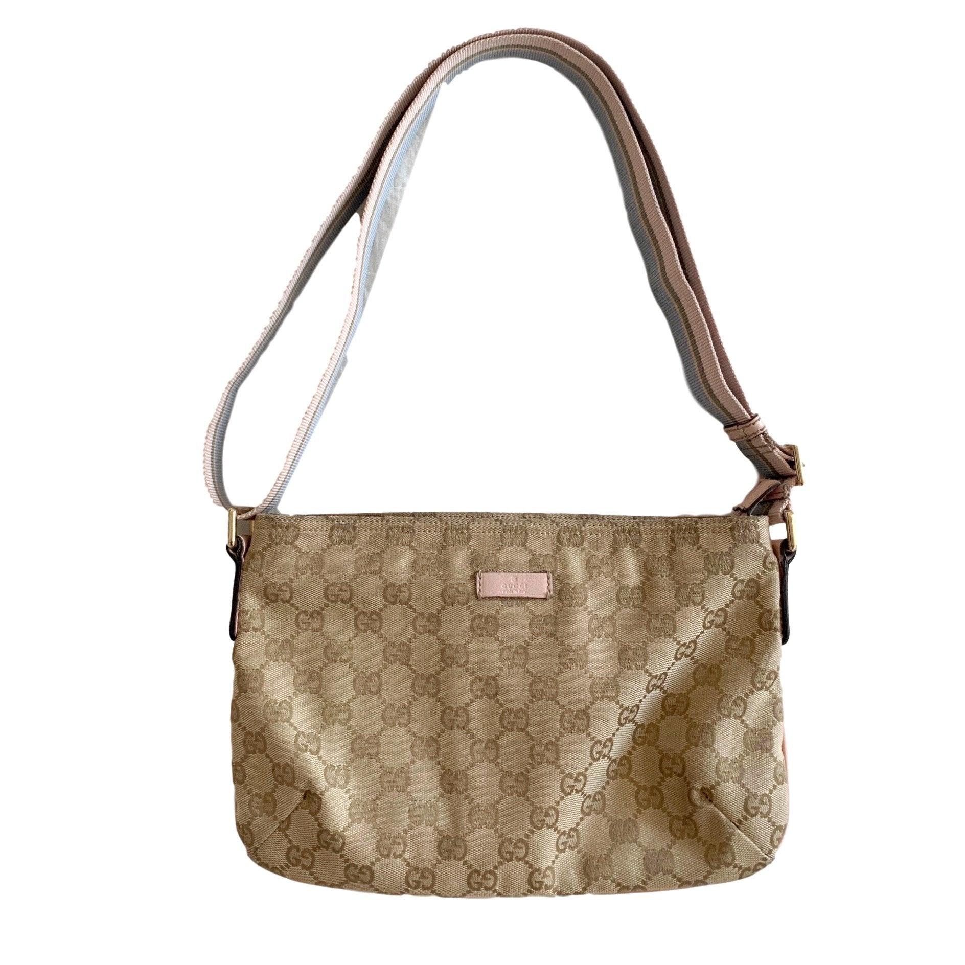 Gucci Tan Monogram Two-Way Bag - Handbags
