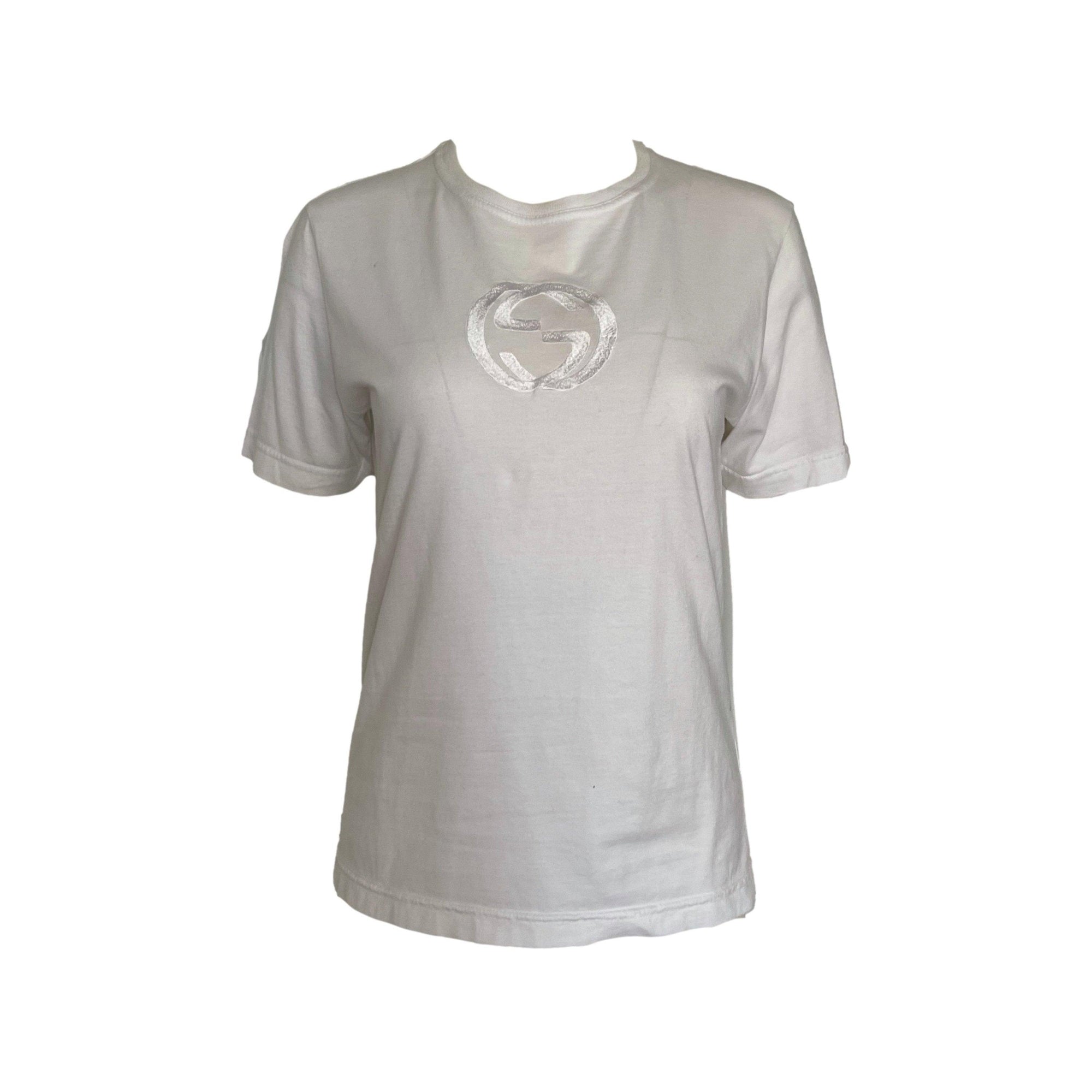 Gucci White Logo T-Shirt - Apparel