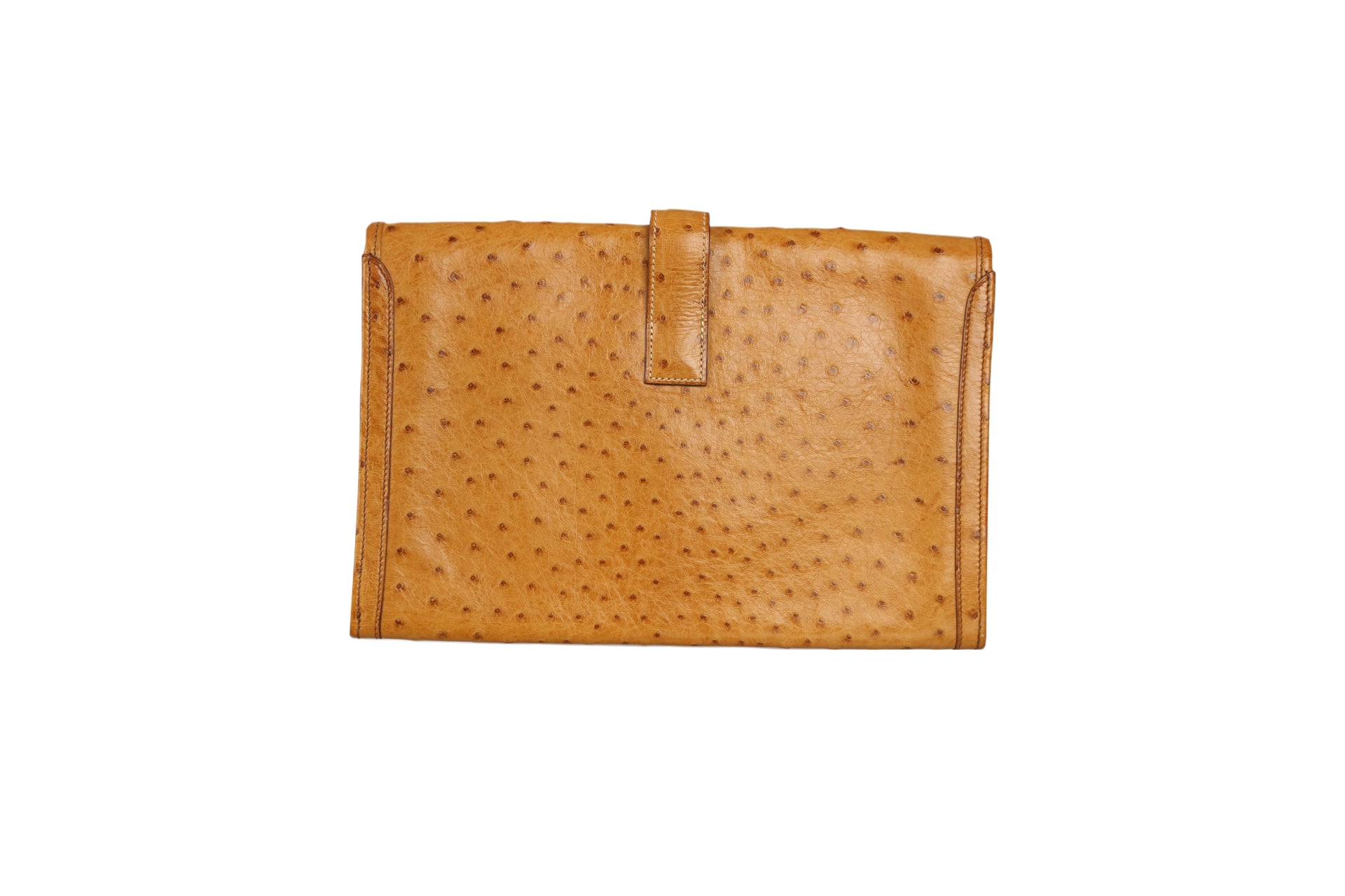 Treasures of NYC - Hermes Camel Ostrich Jige Clutch