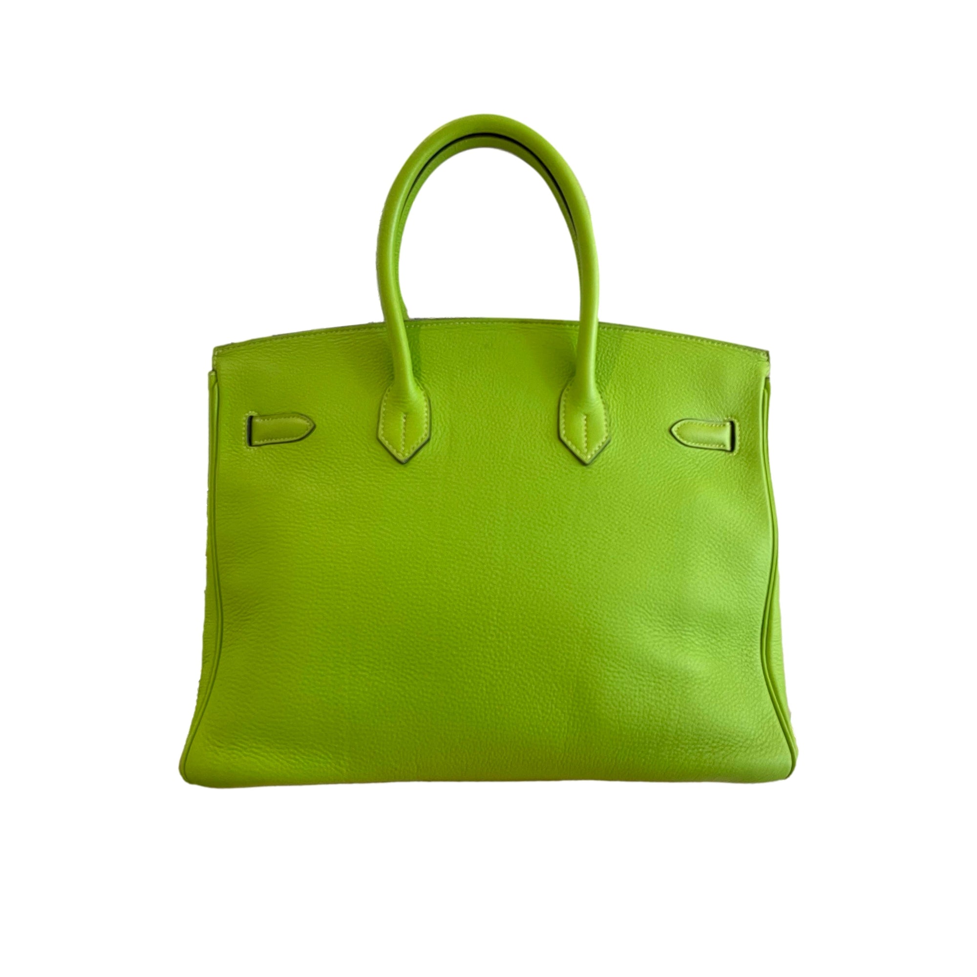 Treasures of NYC Hermes Lime Green 35 Birkin - Main Image