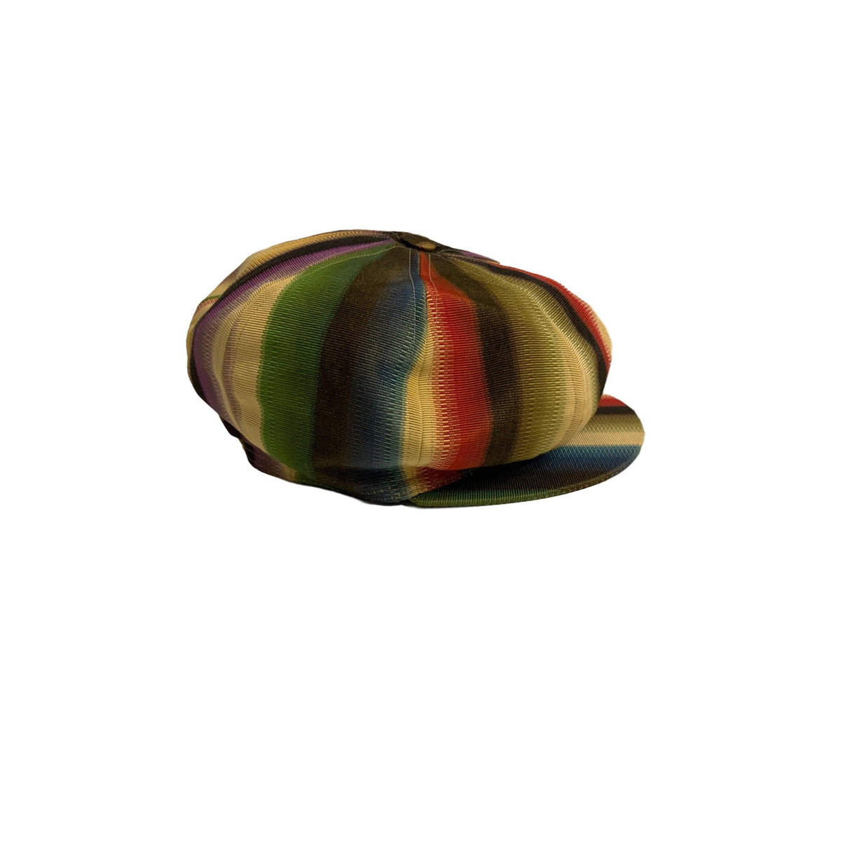 Hermes Multicolor Striped Hat Vintage Motsch for Hermes Paris Hat Silk Crown Straw Brim M  main image 4