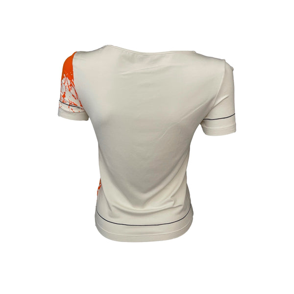 Hermes Orange Splatter Logo T-Shirt - Apparel