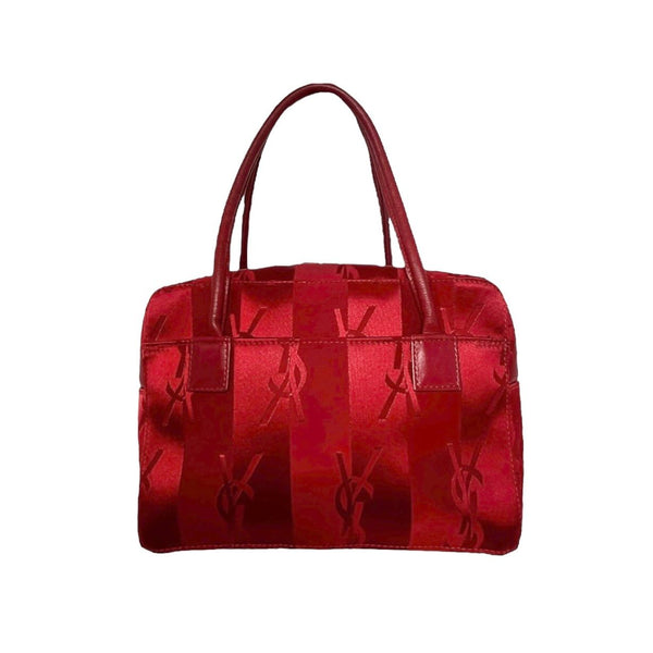 YSL Red Nylon Logo Bag