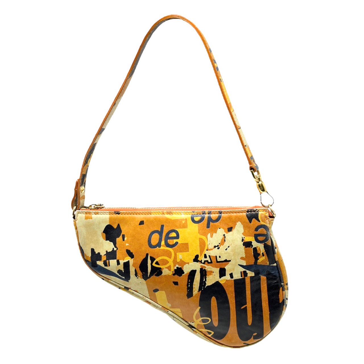 Vintage Dior Orange Print Mini Saddle Bag – Treasures of NYC