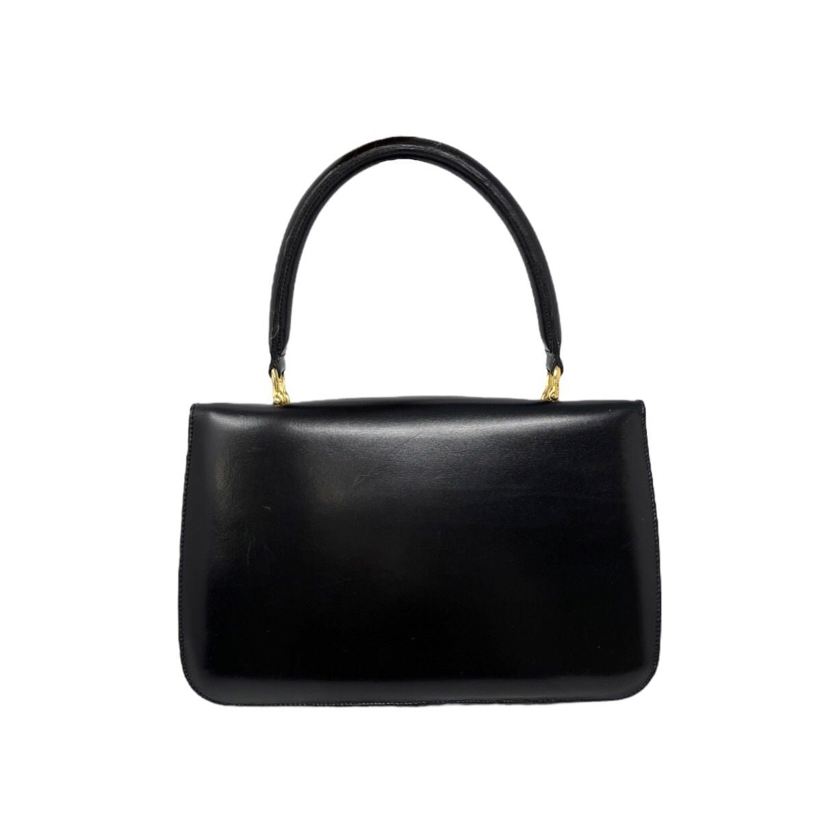 Celine Black Leather Top Handle Bag